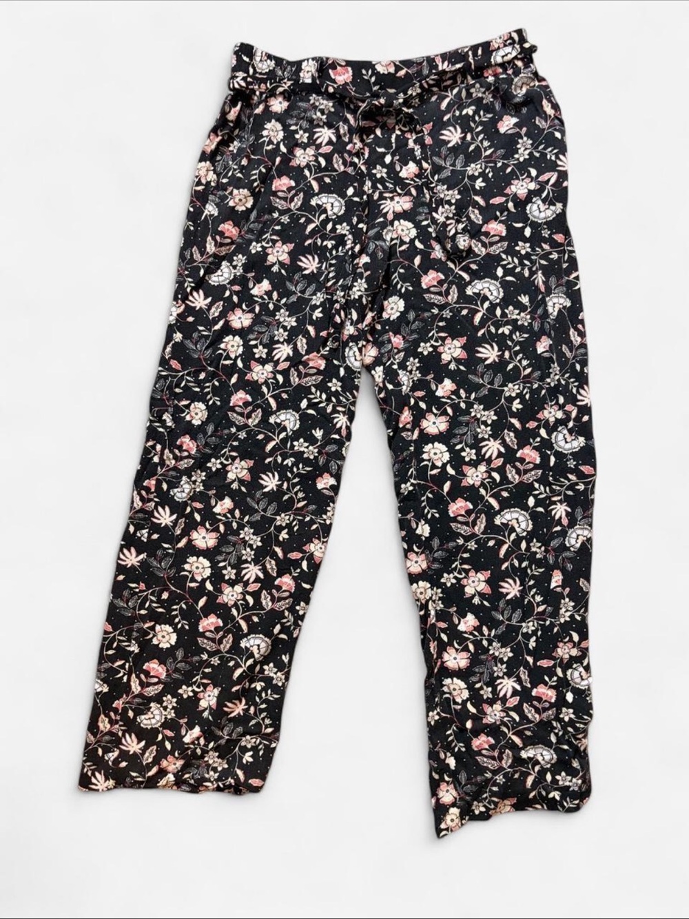 Old Navy Black Floral Pants